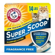 ARM & HAMMER Super Scoop Fragrance Free Clumping Clay Cat Litter, 14 lb