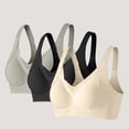 thumbnail image 2 of Tsesme 3 Pack Seamless Wireless Bras for Women No Underwire Push up Comfy Bralettes Soft Everyday Bra, 2 of 7