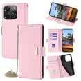 thumbnail image 1 of For Xiaomi Redmi Note 14 4G (164.84mm) Case PU Leather Wallet Stand Phone Cover with Crossbody Shoul, 1 of 5