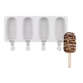 thumbnail image 1 of Molde Para Paletas De Hielo Reutilizables Silicona De Grado Alimenticio, Antiadherentes Y Flexibles De Fácil Desmolde, Utensilio De Repostería - Pastelería Con 4 Cavidades Para Helado ecomlab  Reposteria, 1 of 6