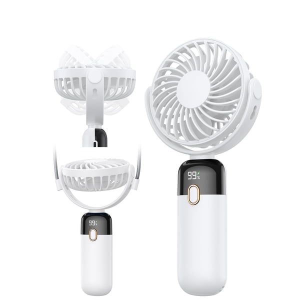 Ventilador portátil TOPK con batería de 5000 mAh y pantalla LED 3 en 1