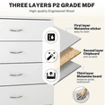 thumbnail image 3 of Enyopro 4 Drawer Dresser for Bedroom, White Wooden Chest of Drawers, Modern 4 Drawer Chest Storage Dresser for Closet, Living Room, Hallway, 3 of 9