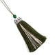 thumbnail image 1 of Injueey LLavero de borla colgante resistente al agua, llavero bonito y encantador, anillo de llaves, accesorios de coche para mujer, bolso, Artesanía Verde oscuro, 1 of 6