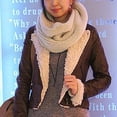 thumbnail image 3 of Winter Women Men Woolen Yarn Knitted Warm Neck Collar Warmer Scarf Wrap Gift, 3 of 8