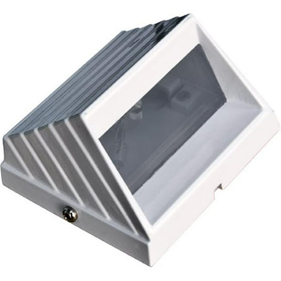 Dabmar Lighting LV706-W Cast Aluminum Surface Mount Brick, Step, Wall & Deck Light, White - 3.25 x 3.50 x 2.38 in.