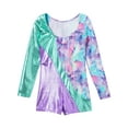 thumbnail image 4 of renvena Kid Girls Long Sleeve Gymnastics Dance Leotard Unitards Ballet Short Biketard Dancewear Size 4-14 Lavender 6, 4 of 7