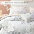 thumbnail image 5 of Exclusivo Mezcla 3-Piece Patchwork Queen Comforter Set, Microfiber Bedding Down Alternative Comforter for All Seasons with 2 Pillow Shams, Grey, 5 of 7