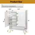 thumbnail image 2 of Ktaxon Modern Shoe Cabinet, V-carving Doors, 4 Layers & 2 Adjustable, 24 Pairs for Entrance Hallway, White, 2 of 22