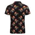 thumbnail image 5 of Cycling Watercolor On Black Men Zipper T-shirt Summer Casual Short Sleeve T-shirt Top, 5 of 7