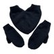 thumbnail image 5 of Guantes de pareja tomados de la mano, mitones gruesos térmicos para adultos, niños y niñas, puños elásticos Negro, 5 of 9