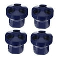 thumbnail image 4 of WESIEVYA 4Pcs Aluminum Air Compressor Splitter Square Blue for Industrial Use Air Distribution Block, 4 of 8