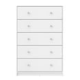 thumbnail image 4 of Levan Home Contemporary 5 Drawer Engineered Wood Chest/Bedroom Dresser in White, 4 of 15