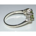 thumbnail image 3 of LBG 925 Sterling Silver Natural Peridot Womens Cluster Ring - Size 5.75, 3 of 5