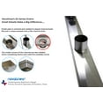 thumbnail image 4 of Novalinea ZA Linear Shower Drain (24” VENLO Pattern) with Hair Strainer, Leveling Feet and Threaded Adapter, 4 of 7