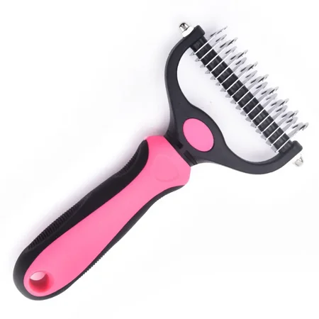 Pet Grooming Brush for Dogs and Cats Dual-Sided Dematting and Shedding Tool
