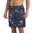 thumbnail image 2 of Balery Colorful Flowers Traje de Baño Estilo Hawaiano para Hombre, Shorts de Secado Rápido con Bolsillos-Large, 2 of 6