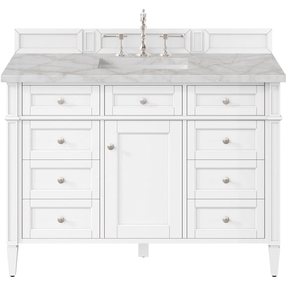 James Martin Vanities 655-V48-Fvsl Brittany 48" Free Standing Single Basin Poplar Wood