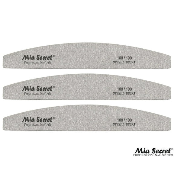 Mia Secret - NAIL FILE - SPEEDY ZEBRA HALFMOON #100 (Z05-H 100/100) x 3