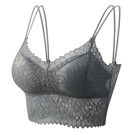 

Yuelianxi Women Bra Fashion Bra Top Solid Vest Lace Seamless Breathable Push Up Top Underwe