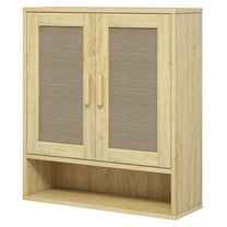 COCOKUN Over the Toilet Bathroom Cabinet with 2 Doors & Adjustable Shelf, Wall Mounted Storage for Bathroom, Distressed Oak