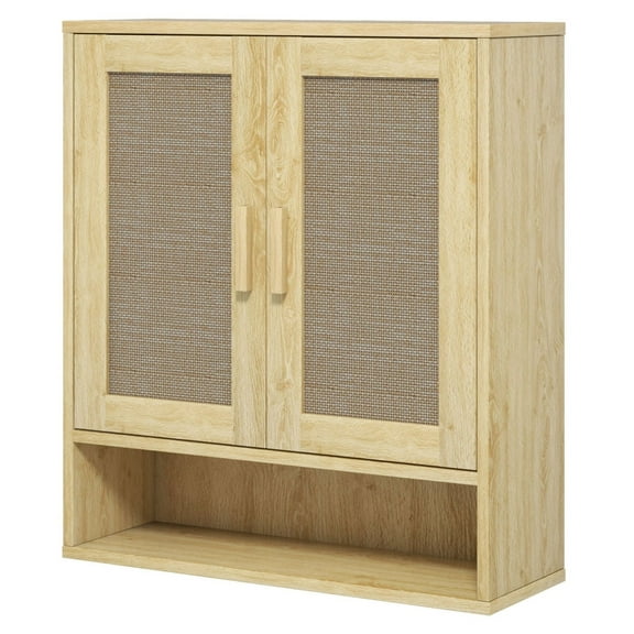 COCOKUN Over the Toilet Bathroom Cabinet with 2 Doors & Adjustable Shelf, Wall Mounted Storage for Bathroom, Distressed Oak