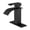 4572#Matte Black,Stainless Steel, variant on Matte Black Waterfall Bathroom Faucet, Single Handle Stainless Steel Sink Faucet with Laminar Flow