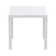 thumbnail image 2 of Luxury Commercial Living 31.5" White Square Outdoor Patio Dining Table, 2 of 7