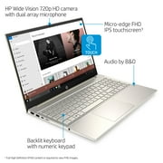 HP Pavilion 15.6 FHD Touch, Intel Core i7-1165G7, 8GB RAM, 512GB SSD, Lunar Gold, Windows 11, 15-eg0070wm