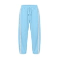 thumbnail image 6 of Women's Lace Trim High Waisted Wide Leg Sweatpants Drawstring Lounge Pants with Pockets Comfy Casual Trousers for Daily Wear, 6 of 10