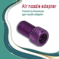 thumbnail image 3 of Adaptador de válvulas Conveniente para transportar la instalación práctica Operación de estilo tonto Presta Tapa Tubo Herramienta de bomba Presta a Schrader Púrpura 5 piezas Inevent OD003468-02, 3 of 7