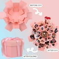 thumbnail image 6 of RECUTMS Pink Explosion Box DIY Handmade Photo Album,Gift Box with 6 Faces Wedding Memory Book, 6 of 7