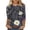 Multicolor, variant on Jsaierl 3/4 Length Sleeve Tops for Women Dressy Casual Boho Floral Print Blouses Trendy Crew Neck T Shirts Summer Clothes