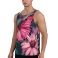 thumbnail image 2 of KLL pink butterfly Print Men's Muscle Gym Workout Stringer Tank Tops Bodybuilding Fitness T-Shirts Tank Tops Men-3X-Large, 2 of 7