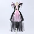 thumbnail image 2 of WUXIAN Toddler Kids Baby Girls Witch Rainbow Black Gown Fancy Dress Up Party Tutu Dress Tulle Dresses Sundress Children Simple Dailywear, 2 of 5
