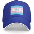 thumbnail image 2 of Trans Rights are Human Rights LGBT Baseball Cap Men Ponytail Hat Women Dad Hat Sun Hat Adjustable Trucker Hat Black, 2 of 8