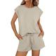 thumbnail image 1 of Conjuntos de 2 Piezas para Mujer Casual Verano Caqui XL, 1 of 8