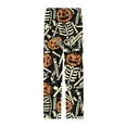 thumbnail image 4 of Yuncity Mens Halloween Pajama Pants Hallowmas Printed Casual Joggers Elastic Waist Soft Comfortable Pull On Trousers With Drawstring for Party Sleep Pants Light Blue Xxxl, 4 of 4