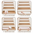 thumbnail image 6 of Pink Line Plaid Stair Treads Non Slip for Steps Vintage Boho Checkered Texture 7 Pcs Reusable Adhesive Stair Runner Mats for Dogs Elders Carpet Treads Rugs for Staircase 8x30 In, 6 of 9