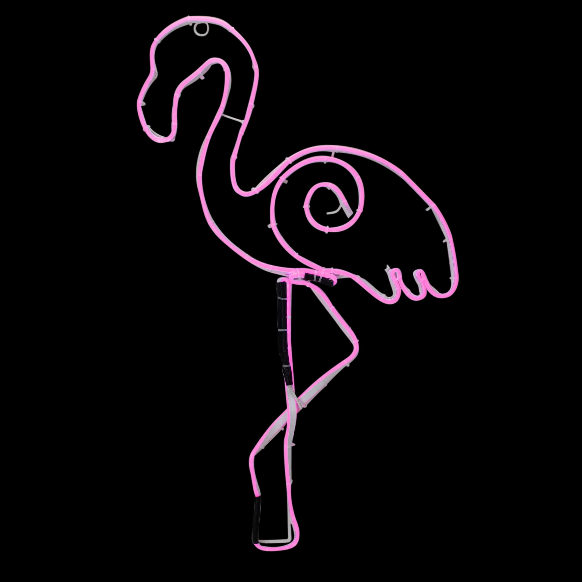 25" Neon Style LED Lighted Pink Flamingo Outdoor Yard Decoration