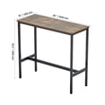 thumbnail image 6 of VEVOR Bar Table, Sturdy Metal Frame High Top Pub Table, Narrow Long Kitchen Dining, Cocktail Counter Bar Height Desk, Easy to Assemble,39x16x35.5 in, for Living Room Party, Rustic Brown and Black, 6 of 9