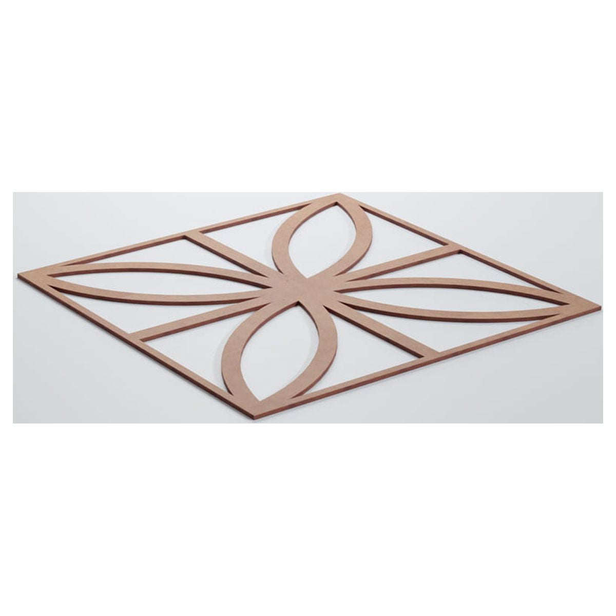 Ekena Millwork 23 3/8"W x 23 3/8"H x 1/4"T Large Swansea Decorative Fretwork Wood Wall Panels, Wood (Paint Grade)