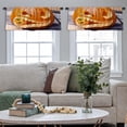 thumbnail image 5 of LALILO Kitchen Curtain Valance Cartoon Rocket Space Ship Take Rod Pocket Window Curtain 52"x 18" Set of 2, 5 of 7