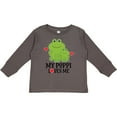thumbnail image 3 of Inktastic My Poppi Loves Me Grandson Frog Boys Long Sleeve Toddler T-Shirt, 3 of 5