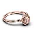 thumbnail image 2 of Fairy Minimalist 1.25 Carat Round Cut Morganite And Diamond Moissanite Engagement Ring, Classic Halo Wedding Ring in 925 Sterling Silver With 18k Rose Gold Plating Gift For Her, Promise Ring, 2 of 3