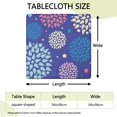 thumbnail image 2 of Colorful Floral Dots Pattern Square Fitted Tablecloth with Elastic Edge,Square Table Cover,Washable Elastic Table Cover for Home Kitchen Party Decor 34"x34", 2 of 6