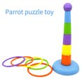 thumbnail image 4 of Bird Toys Training Colorful Rings Ferrule Intelligence Throwing Adjustable Interesting Plastic Interactive Playing Circle Layers for Kids, 4 of 9