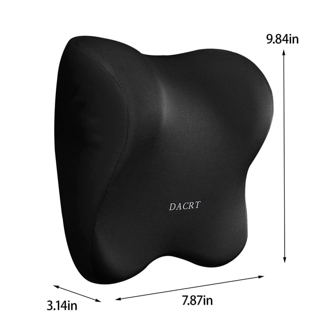 Pisexur Accesorios para coches, Electrónica para cochesAlmohada cervical de espuma para coche, soporte lumbar protector para la espalda, cojín transpirable para reposacabezas de coche, alivia el estr