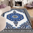 thumbnail image 2 of 6.5'x10' outdoor carpet runner carpet washable area rug for dining room low pile area rug vintage area rug, 2 of 10