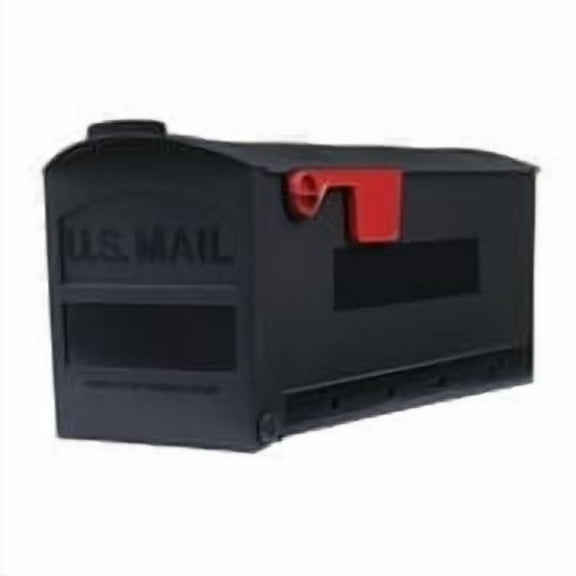 Gibraltar Mailboxes Patriot Medium, Plastic, Post-Mount Mailbox, Black, GMB505B01