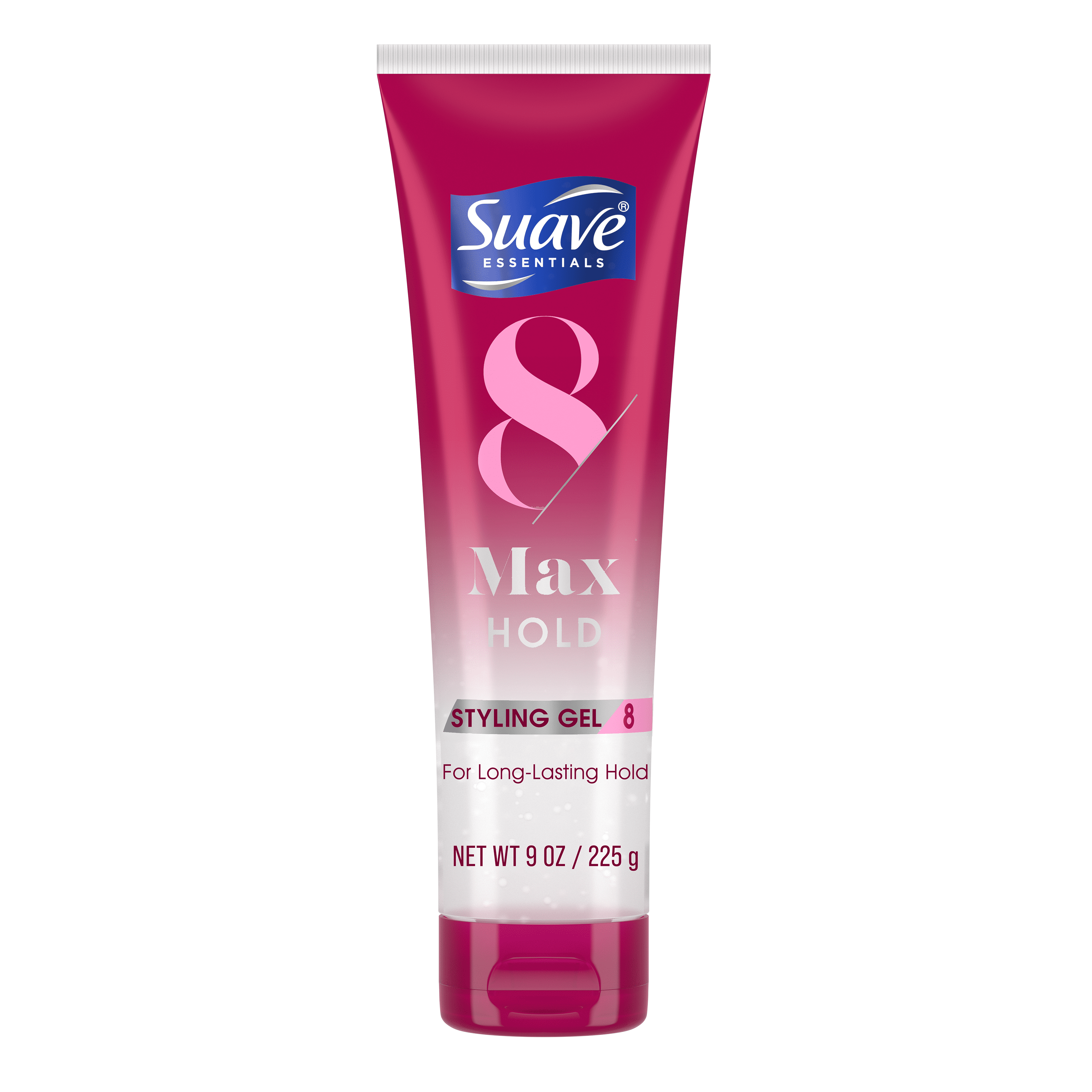 (3 pack) Suave Max Hold 8 Hair Styling Gel For Women, Frizz Control, Strong Hold, No Flaking, 9 OZ
